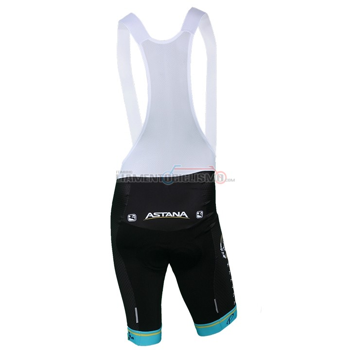 Abbigliamento Ciclismo Astana Manica Corta 2018 Bianco Blu